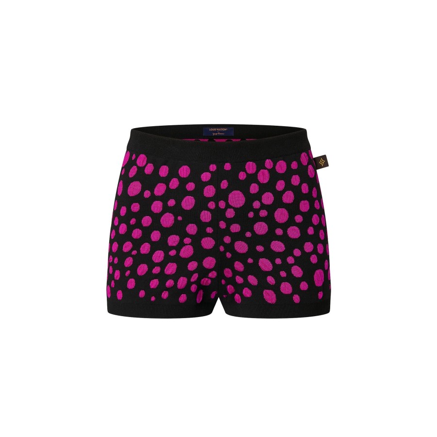 Women Louis Vuitton Knitwear | Lv X Yk Infinity Dots Knit Mini Shorts