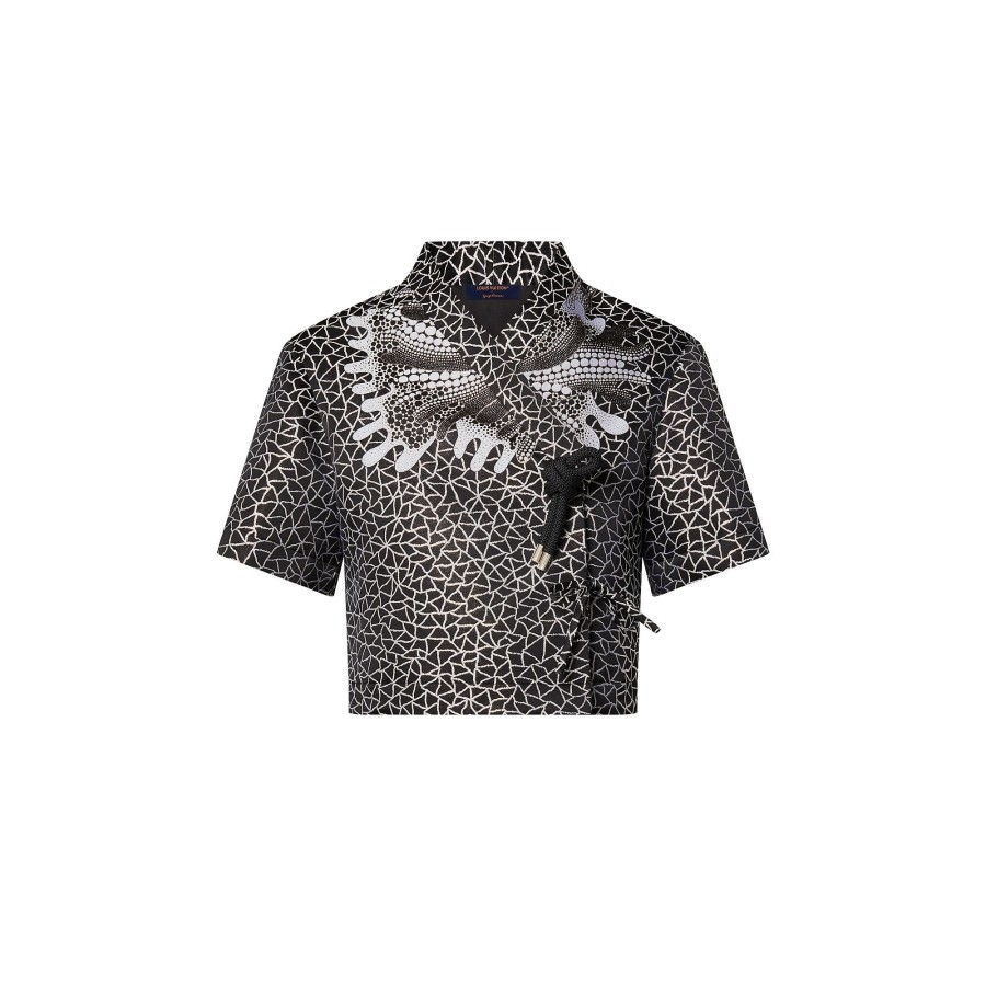 Women Louis Vuitton Tops | Lv X Yk Psychedelic Flower Wrap Top