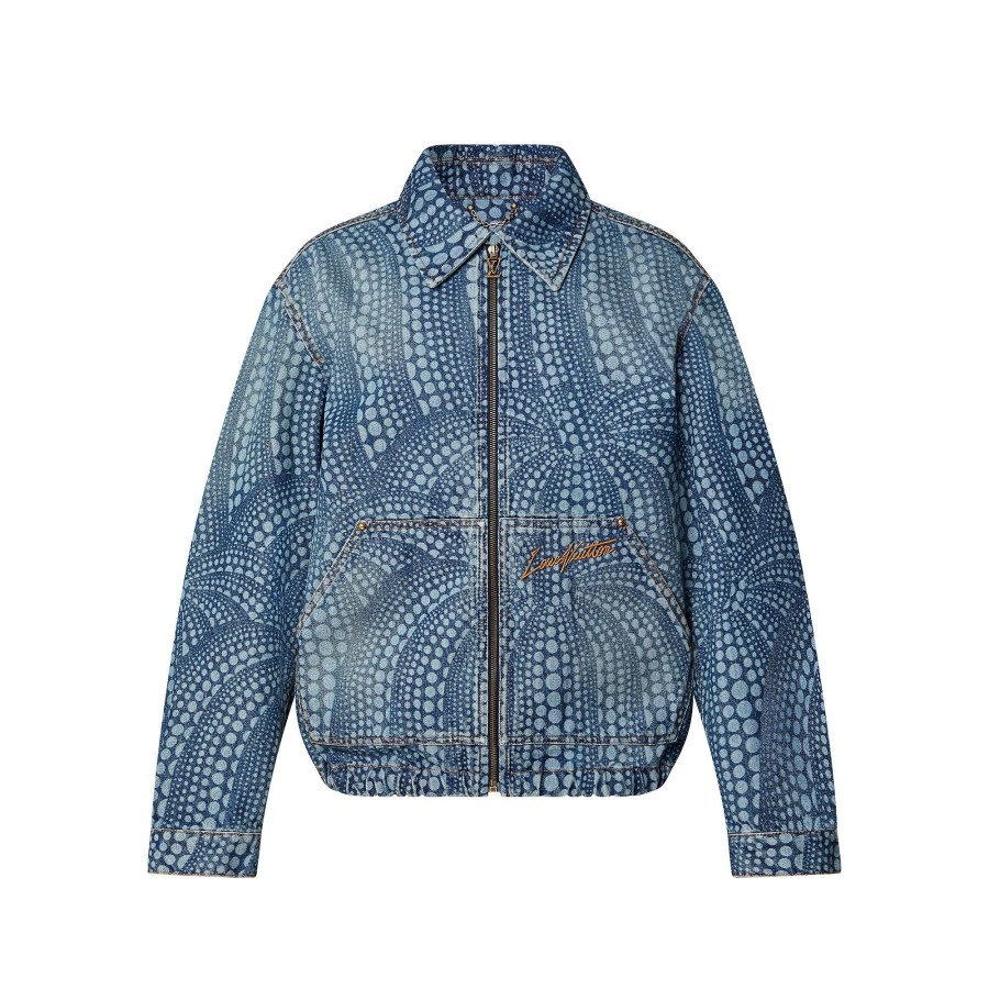 Men Louis Vuitton Coats And Outerwear | Lv X Yk All Over Pumpkin Denim Blouson