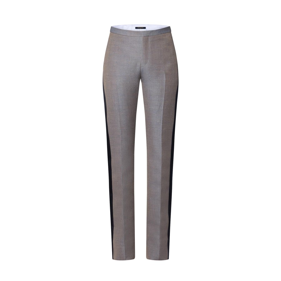 Women Louis Vuitton Pants | Side Accent Tailored Pants Grey