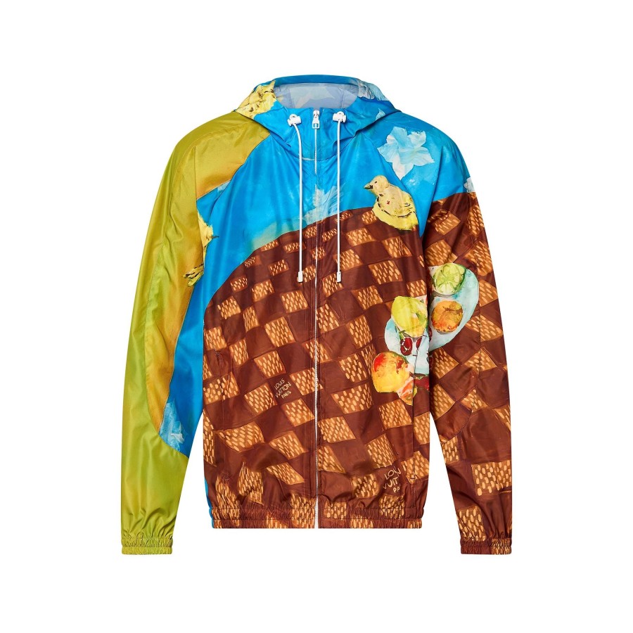 Men Louis Vuitton Coats And Outerwear | Printed Nylon Windbreaker