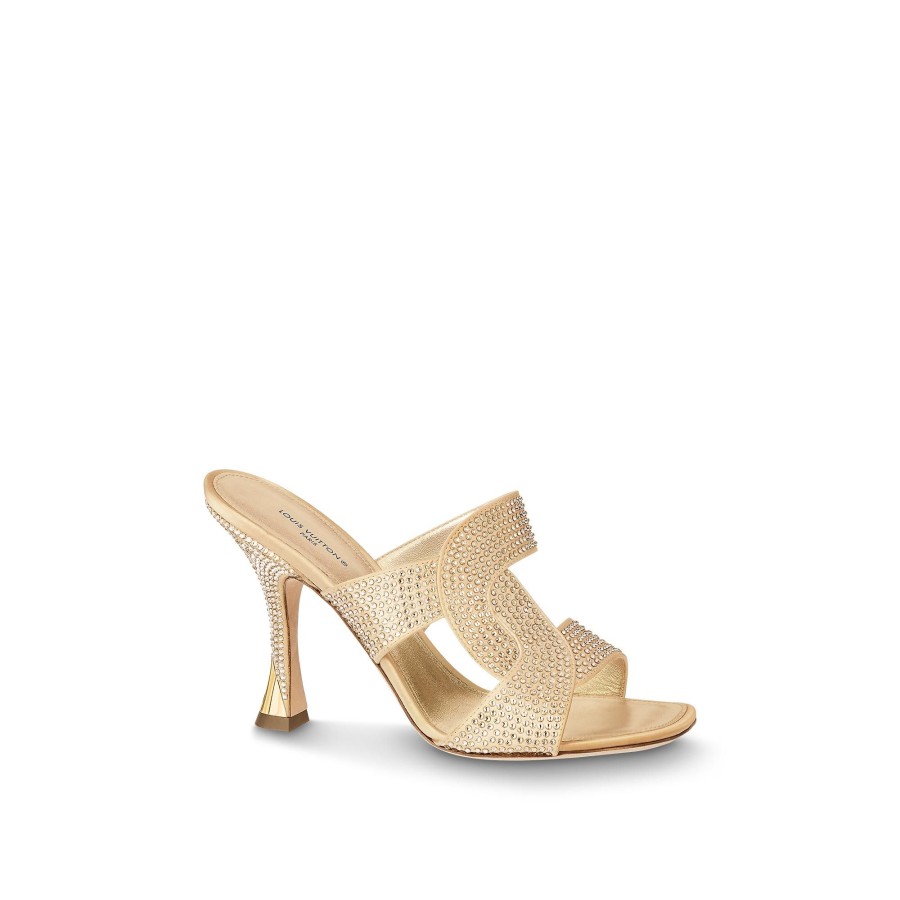 Women Louis Vuitton Mules And Slides | Sparkle Mule Gold