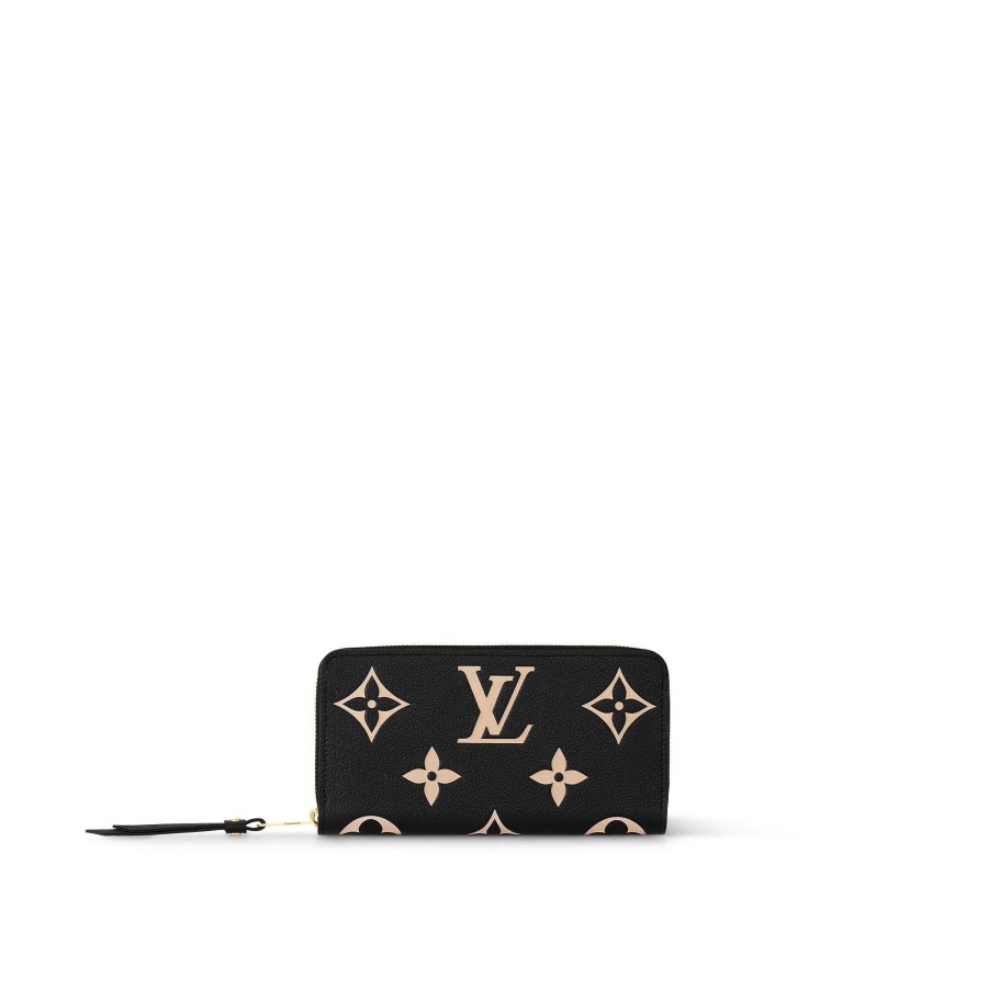 Women Louis Vuitton Long Wallets | Zippy Wallet Black/Beige