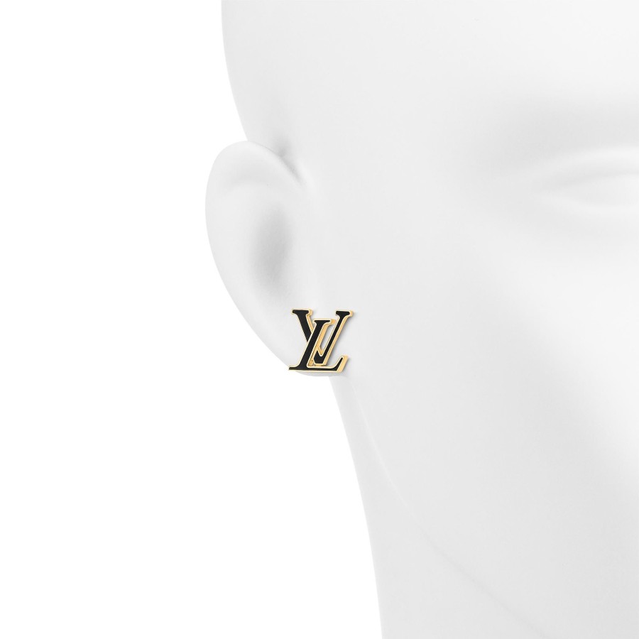 Women Louis Vuitton Earrings | Lv Iconic Enamel Earrings Black