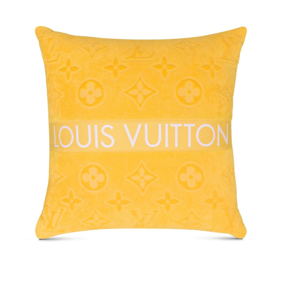 Women Louis Vuitton Home Textiles | Lvacation Beach Pillow Yellow