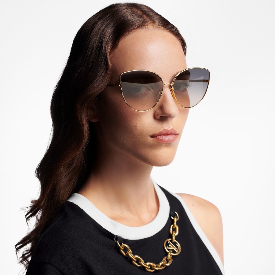 Women Louis Vuitton Sunglasses | Lv First Metal Cat Eye Sunglasses