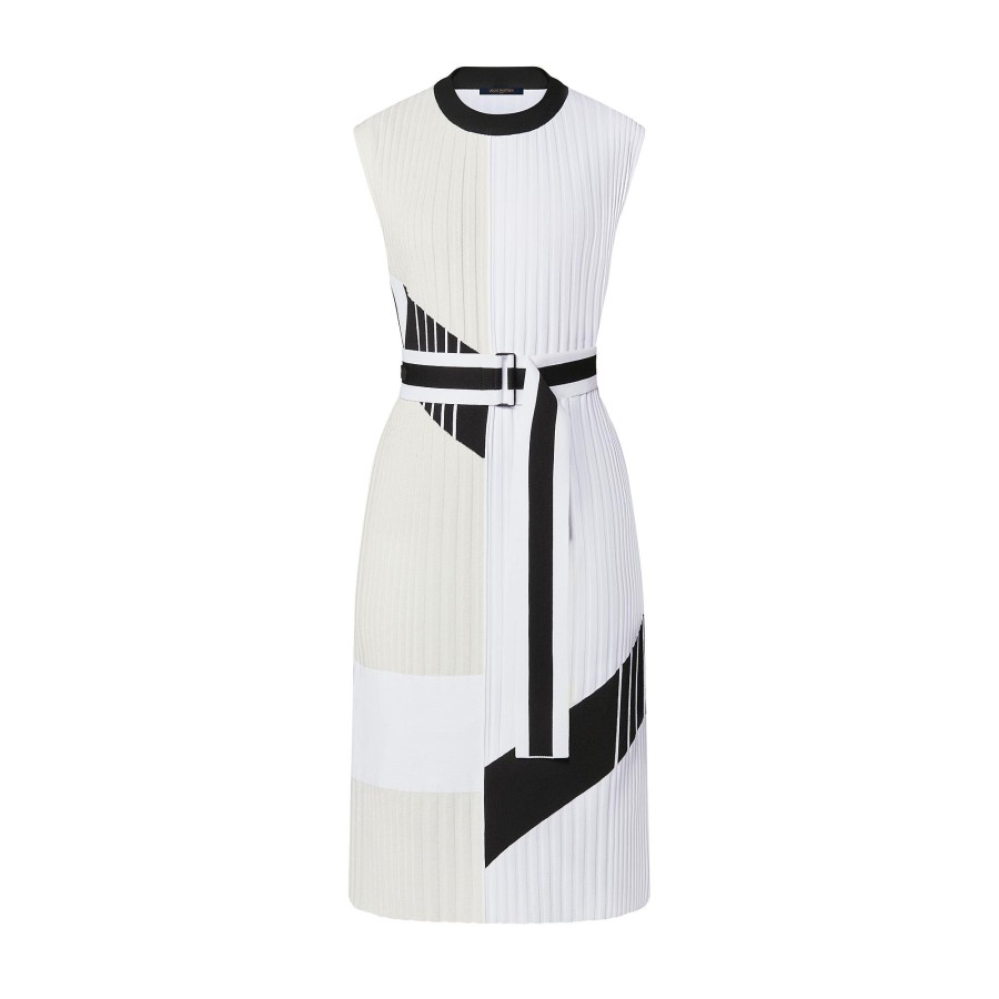 Women Louis Vuitton Knitwear | Color-Blocked Knit Dress