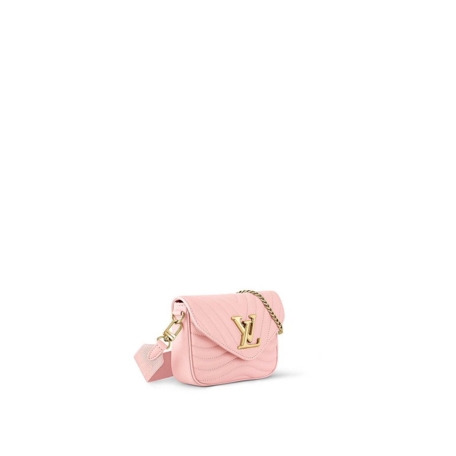 Women Louis Vuitton Leather Bags | Louis Vuitton New Wave Multi-Pochette Rose Ballerine