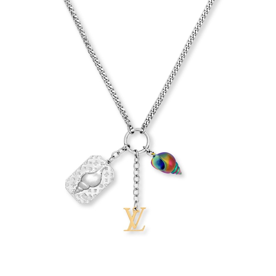 Men Louis Vuitton Necklaces And Pendants | Lv Shell Pendant