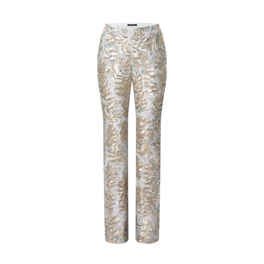 Women Louis Vuitton Pants | Scale Sequin Tailored Pants