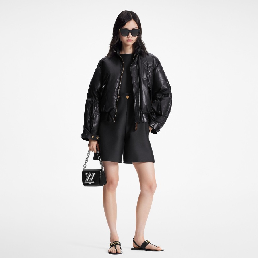 Women Louis Vuitton Coats And Jackets | Padded Leather Bomber Jacket