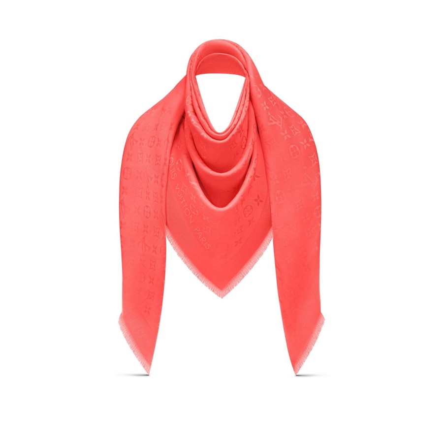 Women Louis Vuitton Shawls And Stoles | Monogram Classic Shawl Sugar Pink Poppy