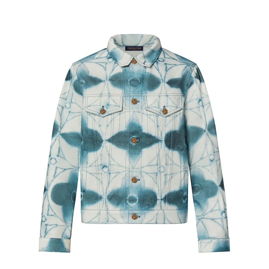 Men Louis Vuitton Coats And Outerwear | Monogram Shibori Printed Denim Jacket