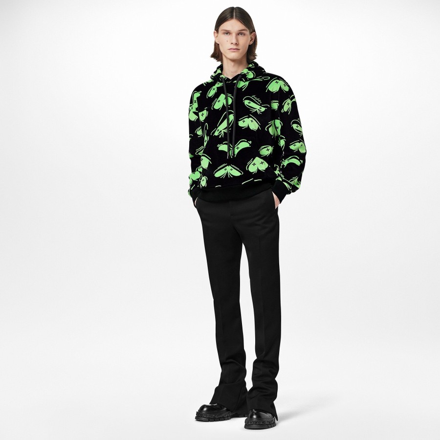 Men Louis Vuitton Knitwear And Sweatshirts | Lv Eyes Graphic Jacquard Hoodie