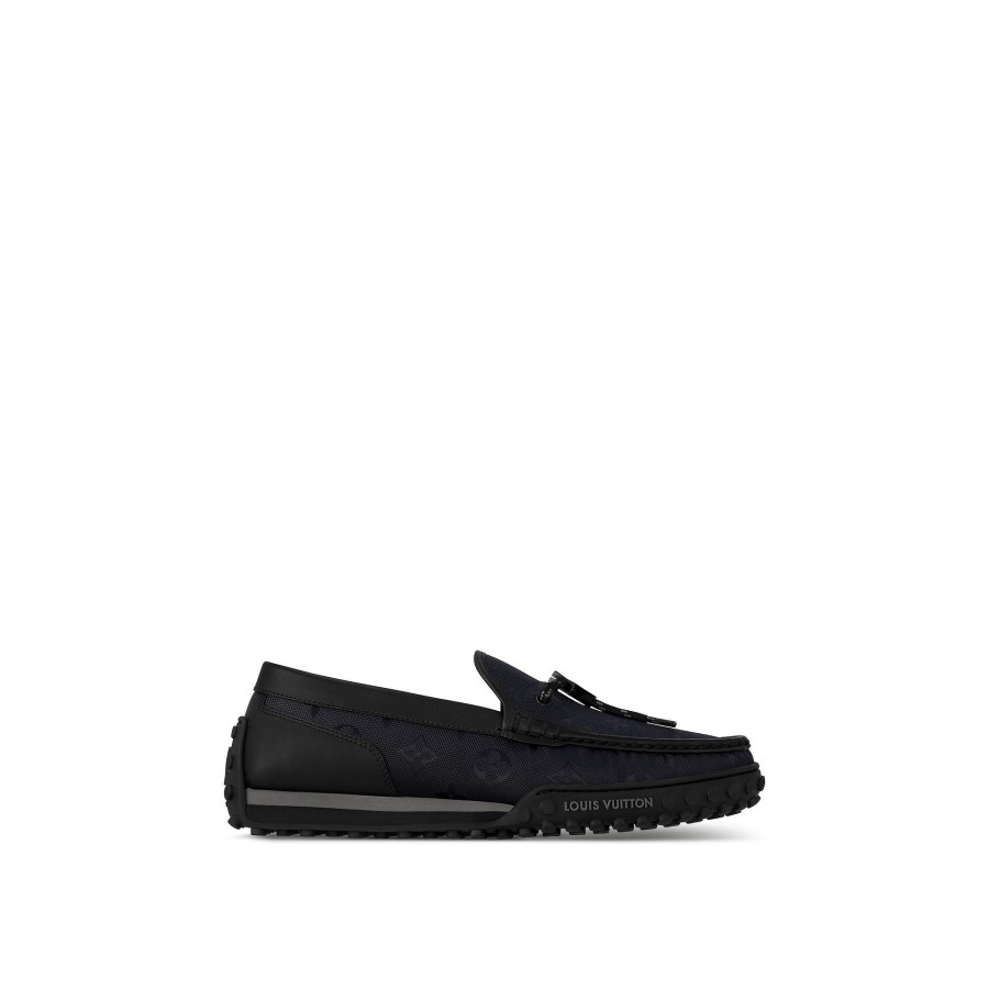 Men Louis Vuitton Loafers And Moccasins | Lv Racer Moccasin Black