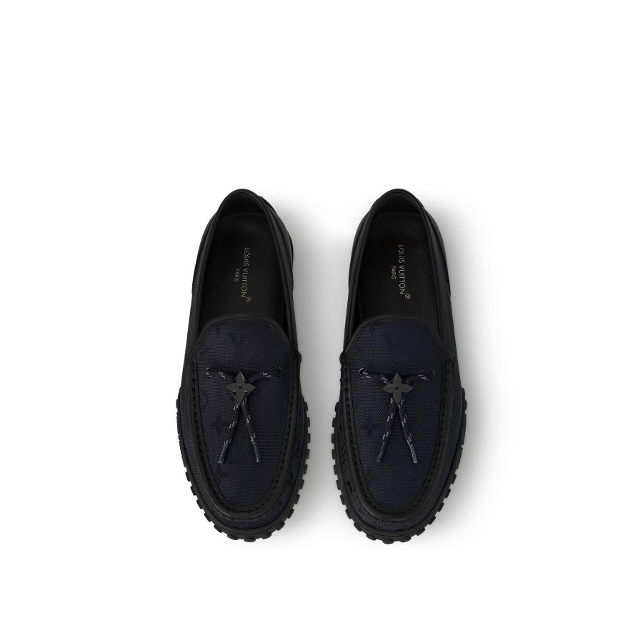 Men Louis Vuitton Loafers And Moccasins | Lv Racer Moccasin Black