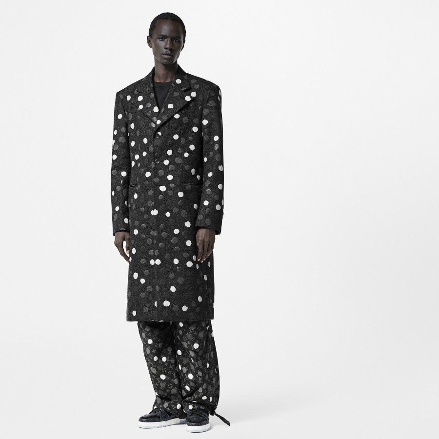 Men Louis Vuitton Coats And Outerwear | Lv X Yk Painted Dots Printed Coat