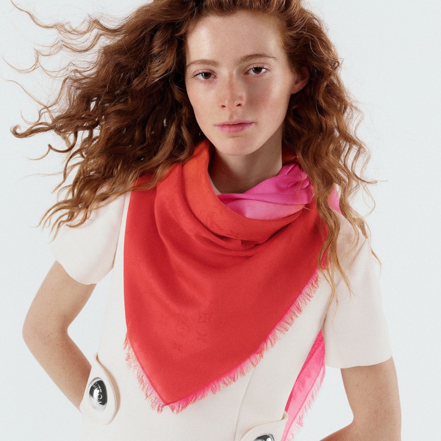 Women Louis Vuitton Shawls And Stoles | Lv Breeze Shawl Rose Red