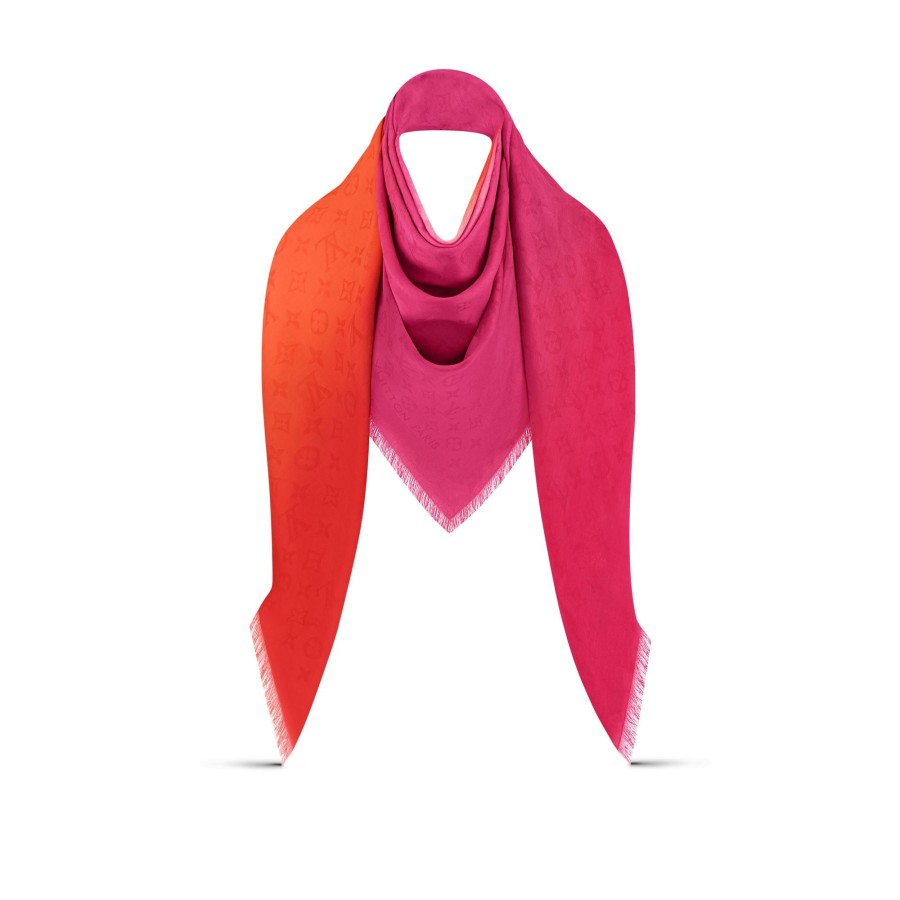 Women Louis Vuitton Shawls And Stoles | Lv Breeze Shawl Rose Red