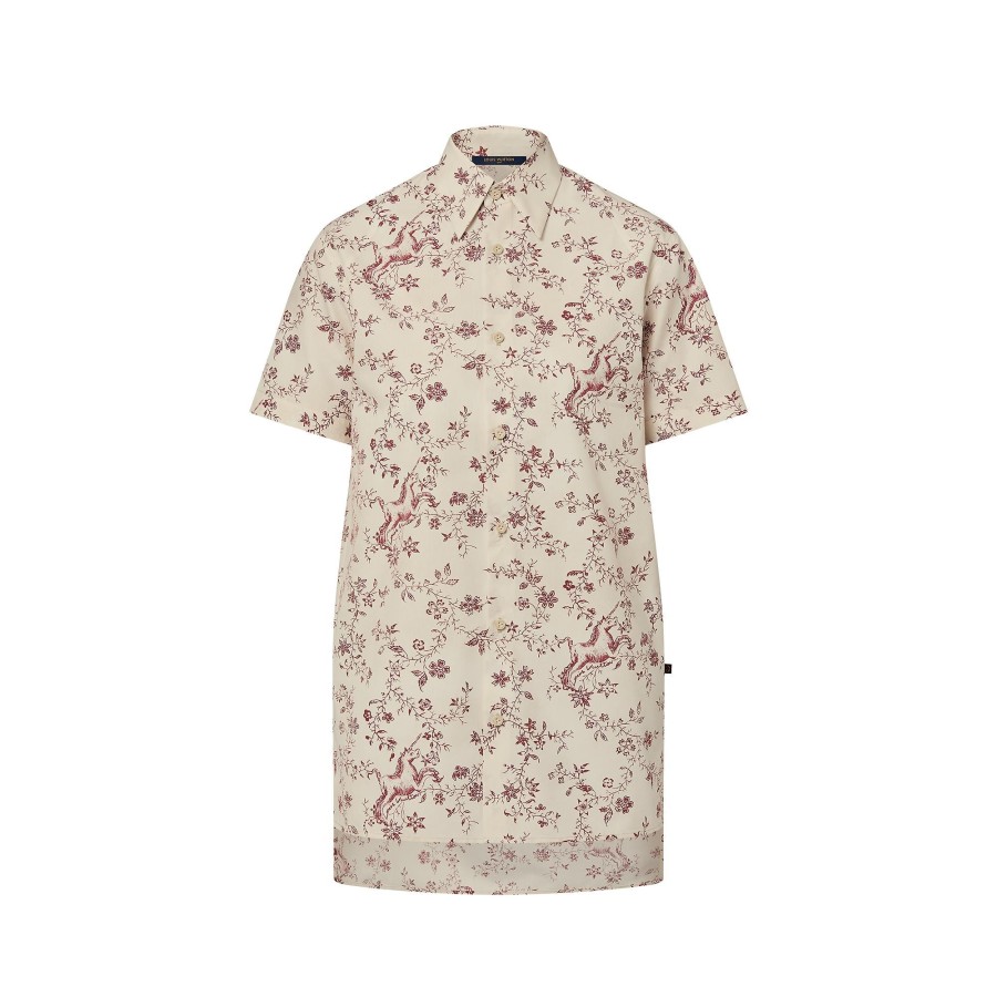 Women Louis Vuitton Tops | Unicorn Print Short-Sleeved Shirt