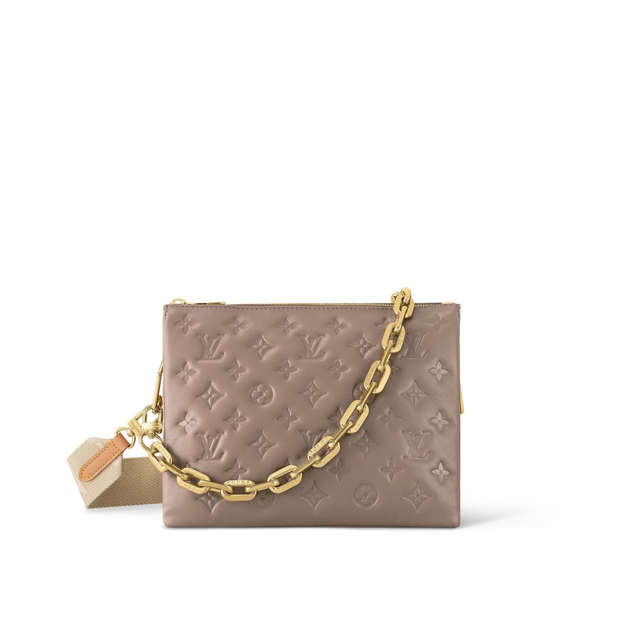 Women Louis Vuitton Leather Bags | Coussin Pm Taupe