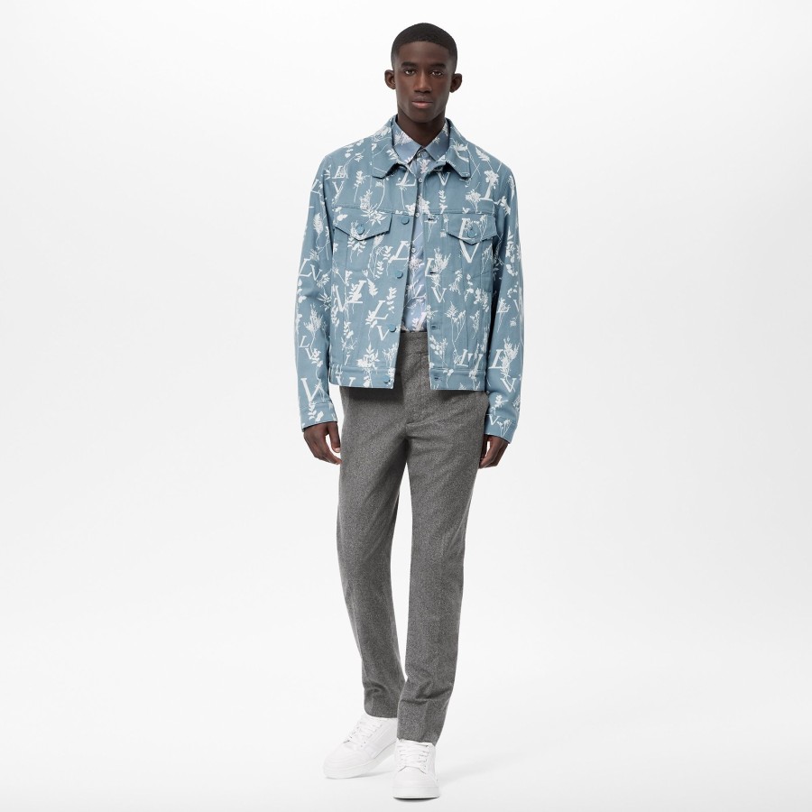 Men Louis Vuitton Coats And Outerwear | Dna Leaf Denim Jacket