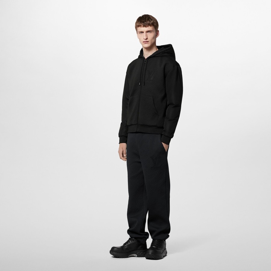 Men Louis Vuitton Knitwear And Sweatshirts | Hybrid Zipped Technical Cotton Hoodie