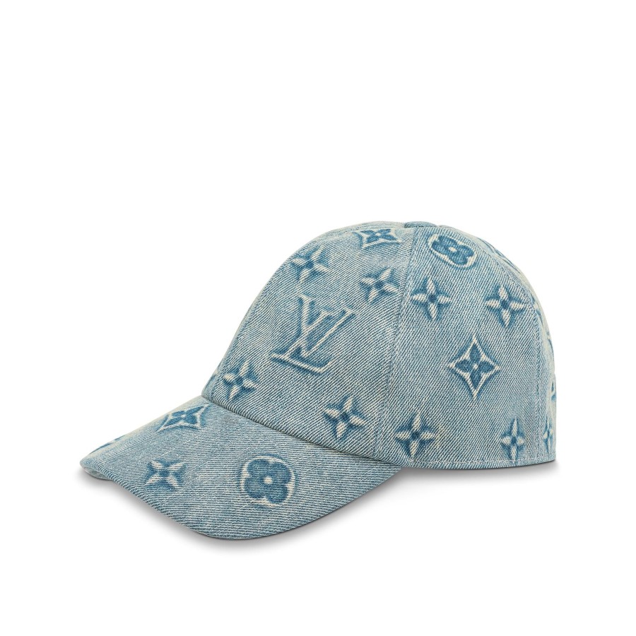 Men Louis Vuitton Hats And Gloves | Monogram Washed Denim Cap