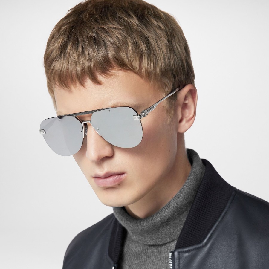 Men Louis Vuitton Sunglasses | Lv Ash Sunglasses Silver