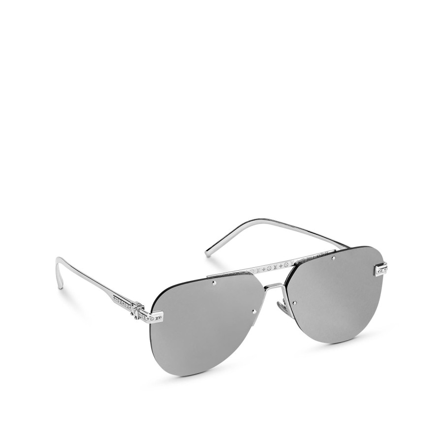 Men Louis Vuitton Sunglasses | Lv Ash Sunglasses Silver