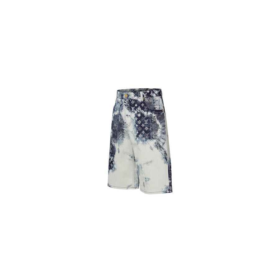 Men Louis Vuitton Pants | Monogram Bandana Denim Shorts