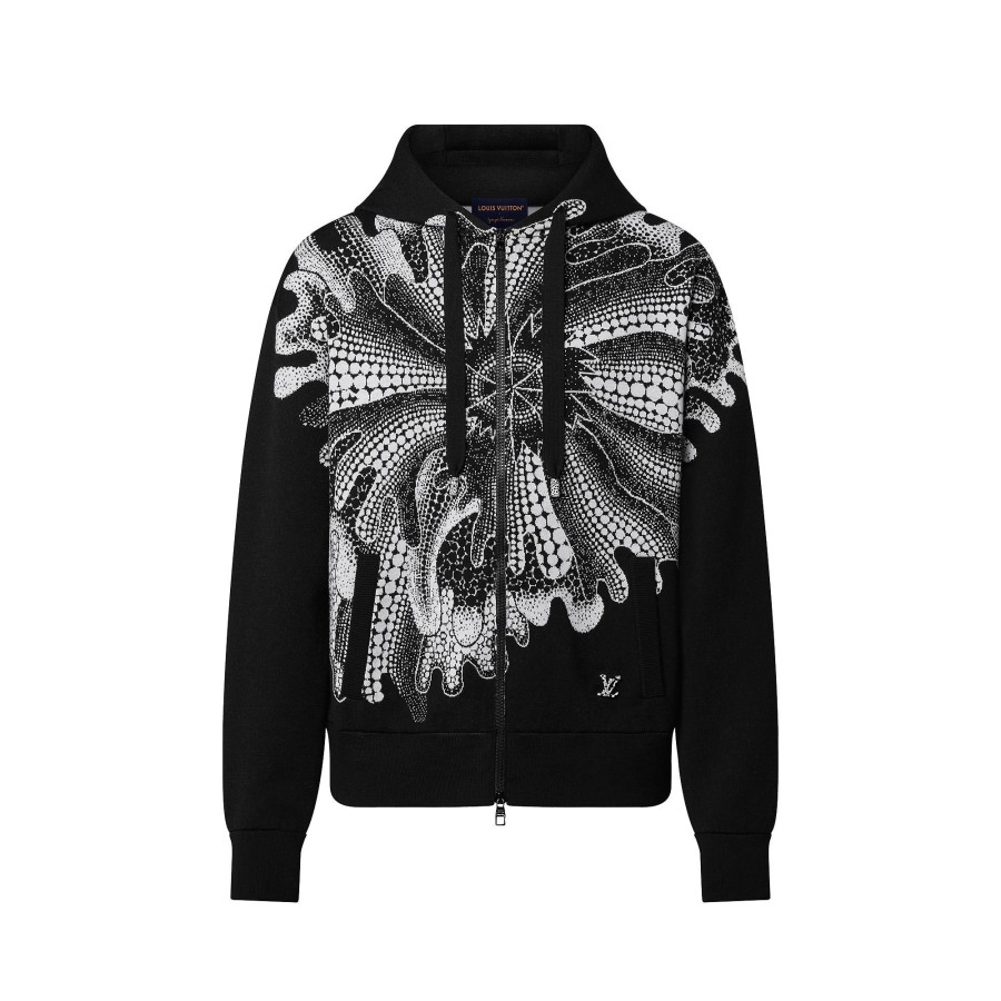 Men Louis Vuitton Knitwear And Sweatshirts | Lv X Yk Psychedelic Flower Zipped Hoodie