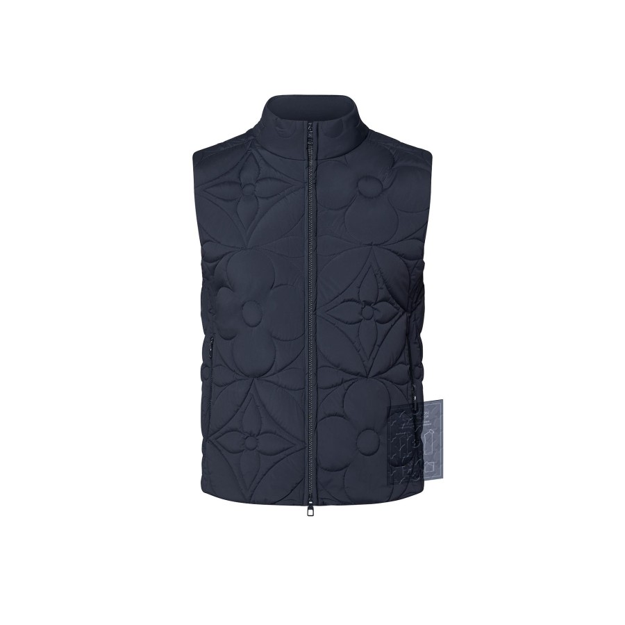 Men Louis Vuitton Coats And Outerwear | Lvse Padded Monogram Flower Gilet