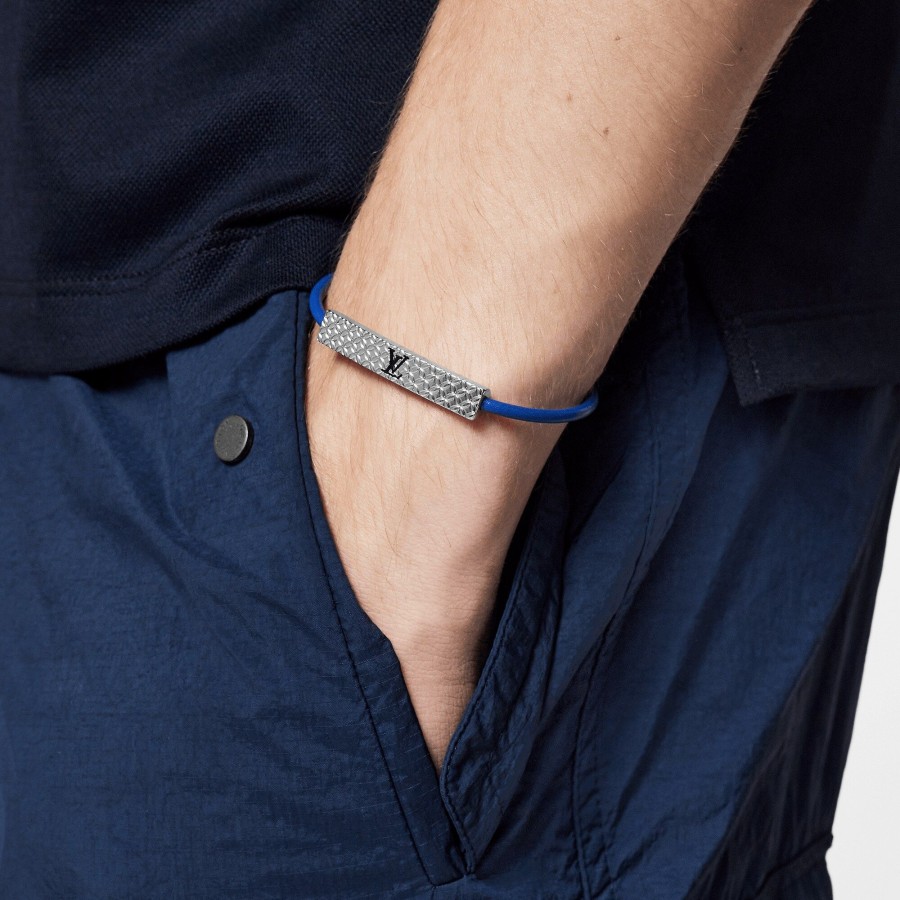 Men Louis Vuitton Bracelets | Champs Elysees Bracelet Navy Blue