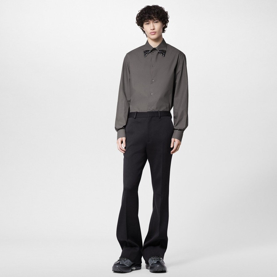 Men Louis Vuitton Shirts | Jewel Collar Long-Sleeved Cotton Shirt