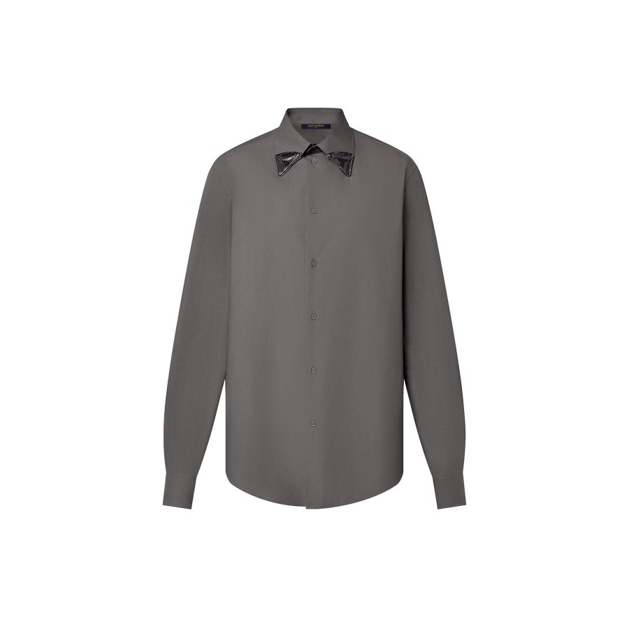 Men Louis Vuitton Shirts | Jewel Collar Long-Sleeved Cotton Shirt