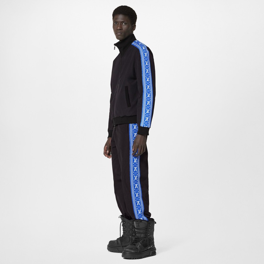 Men Louis Vuitton Knitwear And Sweatshirts | Lv Fair Isle Stripes Nylon Tracksuit