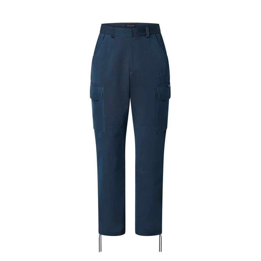 Men Louis Vuitton Pants | Lvse Panelled Cargo Pants Raven