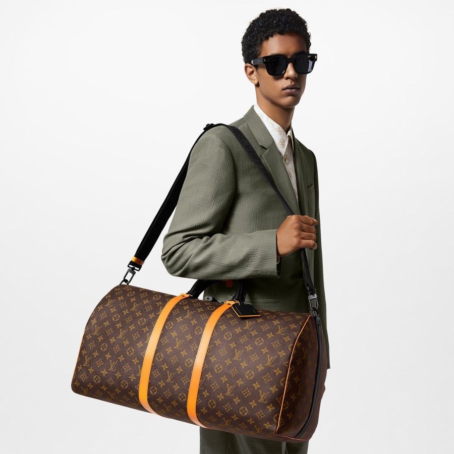 Men Louis Vuitton Travel Bags | Keepall Bandouliere 55