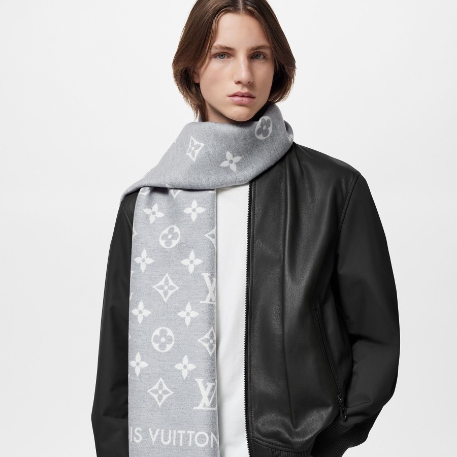 Men Louis Vuitton Scarves | All About Mng Scarf Light Grey