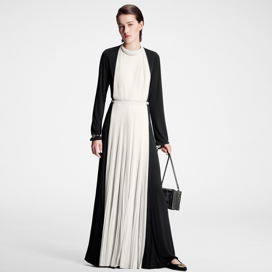 Women Louis Vuitton Dresses | Graphic Pleated Accent Gown