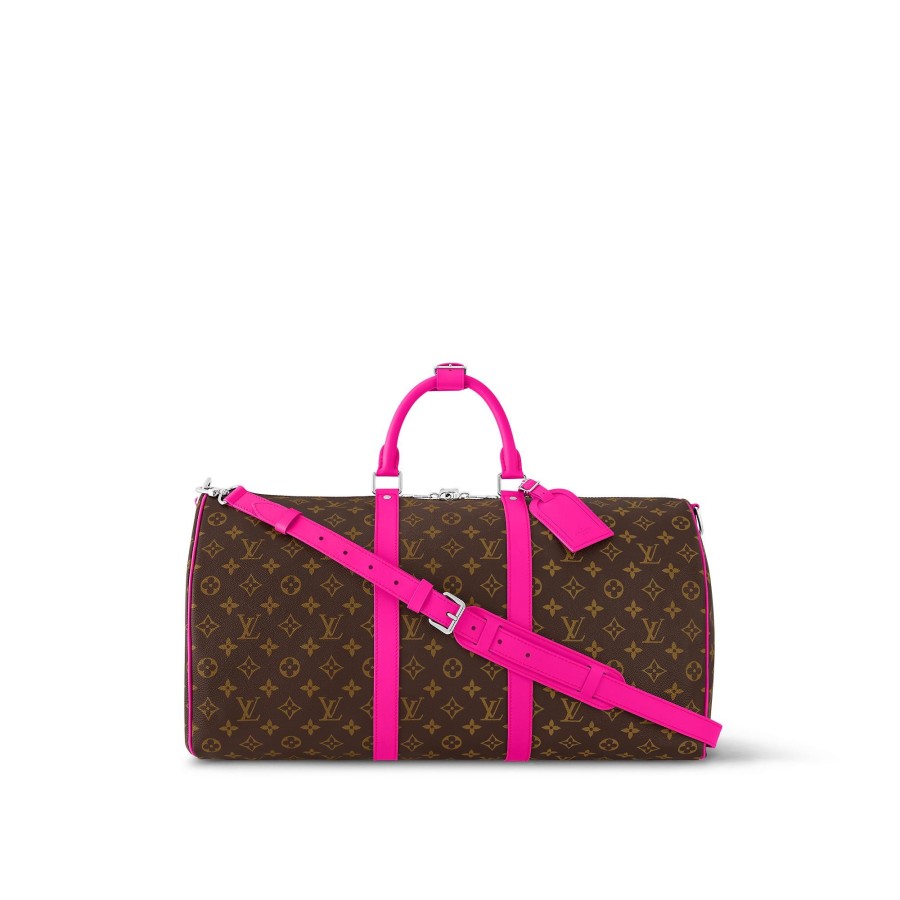 Women Louis Vuitton Travel Bags | Keepall Bandouliere 50 Fuchsia