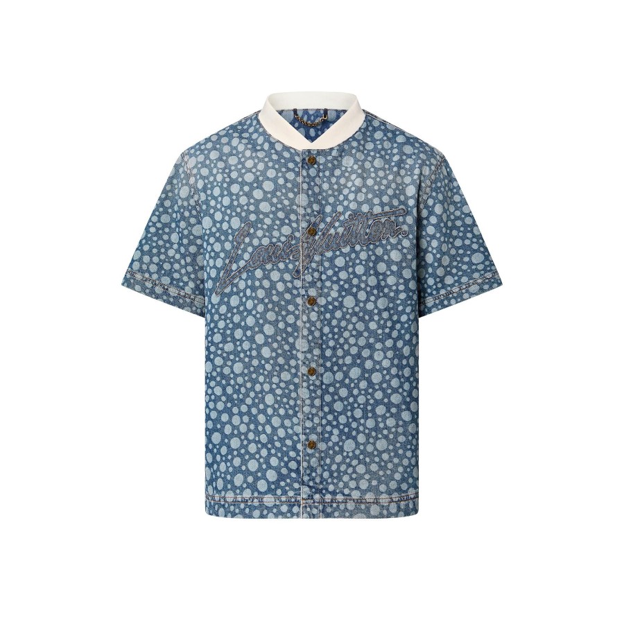 Men Louis Vuitton Shirts | Lv X Yk Infinity Dots Denim Shirt