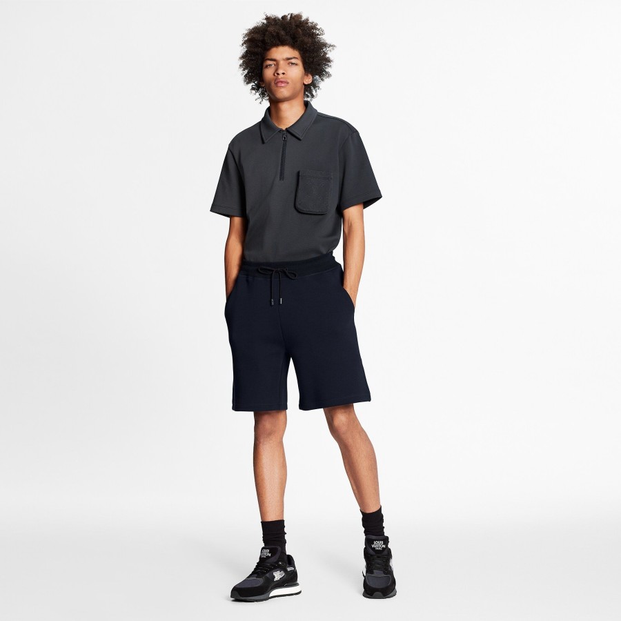 Men Louis Vuitton Pants | Double Face Travel Shorts Night Blue