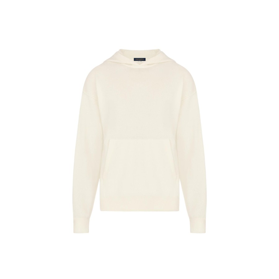 Men Louis Vuitton Knitwear And Sweatshirts | Inside Out Cashmere Hoodie Milk White