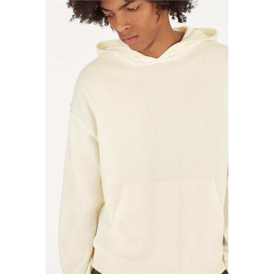 Men Louis Vuitton Knitwear And Sweatshirts | Inside Out Cashmere Hoodie Milk White