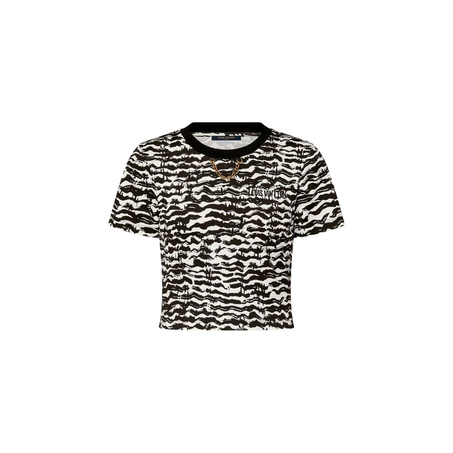 Women Louis Vuitton Tops | Ink Tiger Crop Top