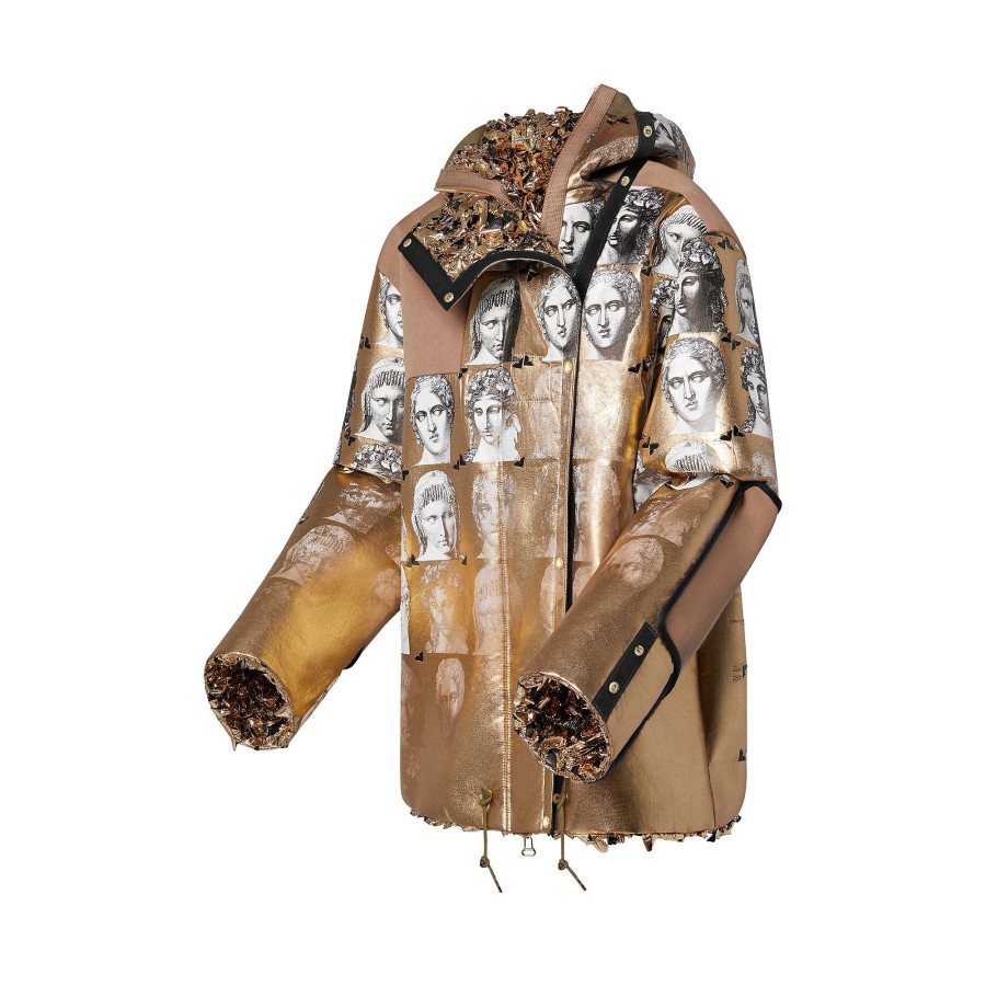 Women Louis Vuitton Coats And Jackets | Metallic Sculptural Lining Bust Parka