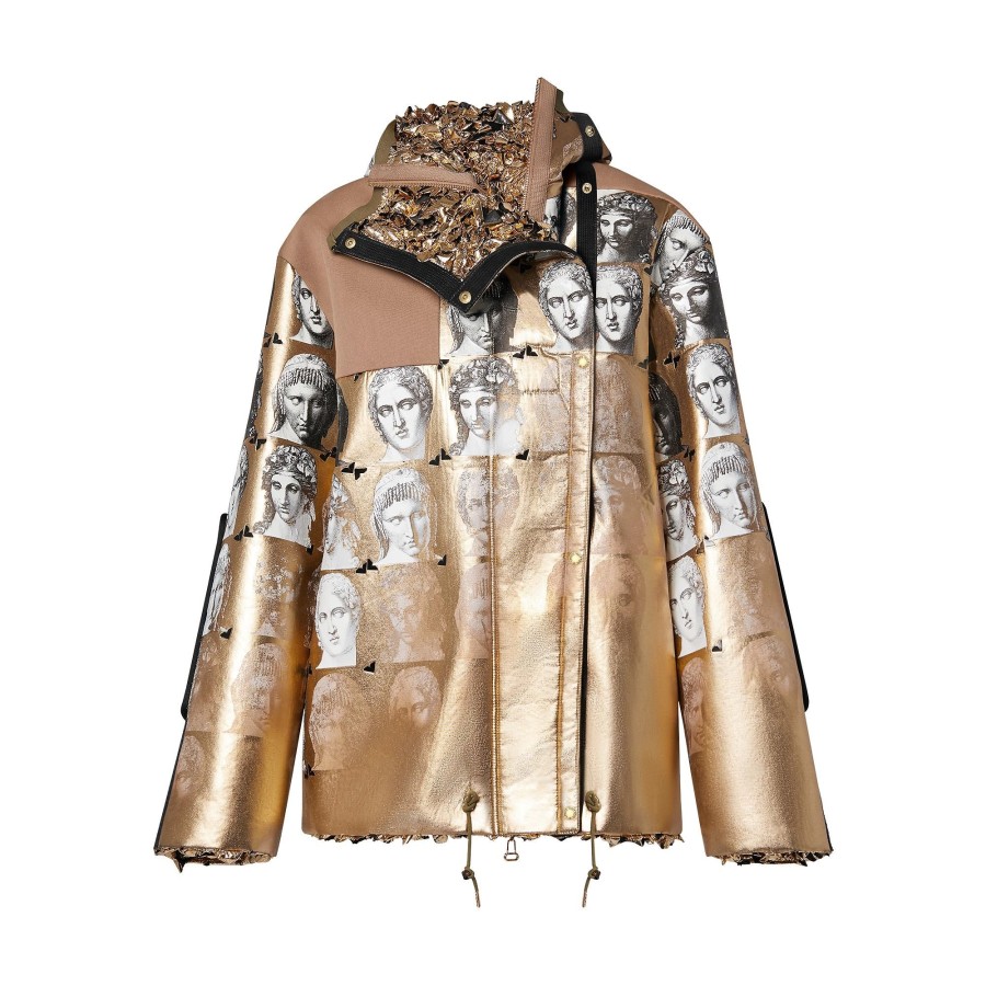 Women Louis Vuitton Coats And Jackets | Metallic Sculptural Lining Bust Parka