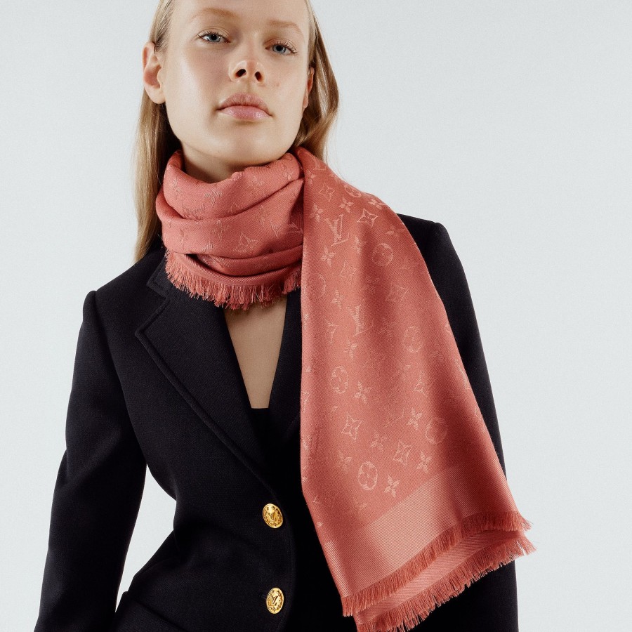 Women Louis Vuitton Shawls And Stoles | Monogram Classic Shawl Terracotta